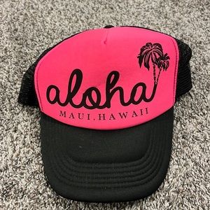 pink aloha hawaii hat
